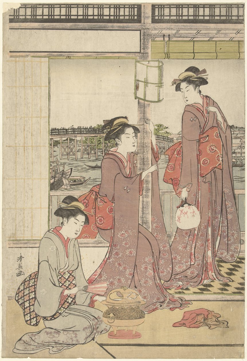 Fête de la lune - Torii Kiyonaga