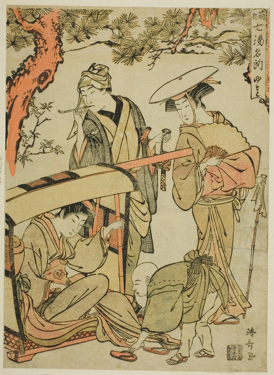 Yumoto, de la série "Les sept sources chaudes célèbres de Hakone" - Torii Kiyonaga