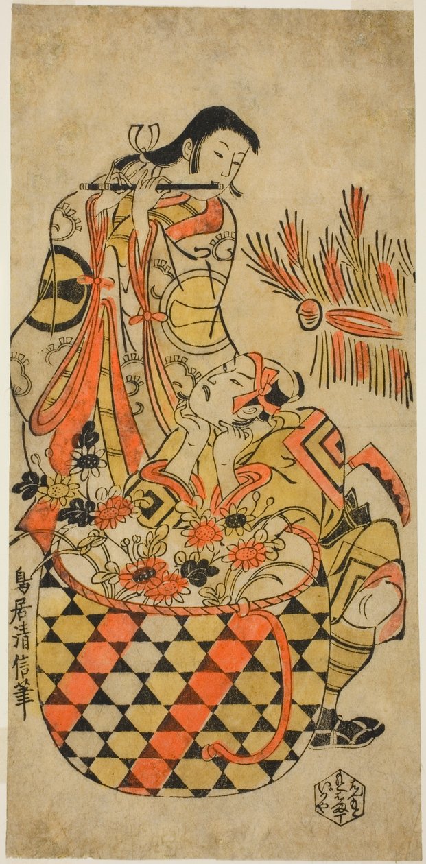 Les Acteurs Ichikawa Danjuro II et Ichikawa Monnosuke I - Torii Kiyonobu I