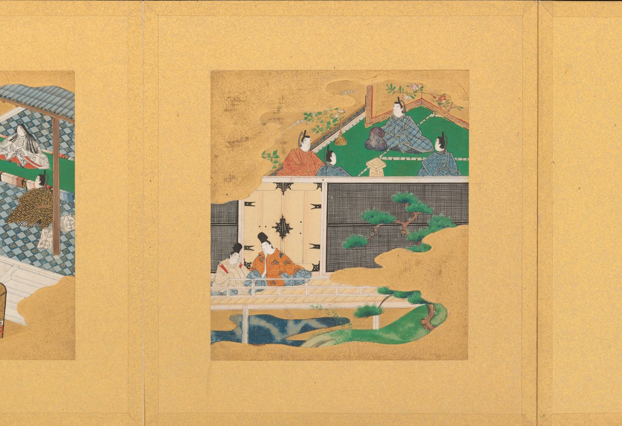 Scènes du Conte de Genji Genji monogatari - Tosa Mitsunori