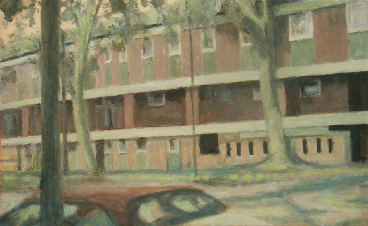 Un endroit pour vivre 24, 2012 (huile sur contreplaqué) - Trevor Burgess