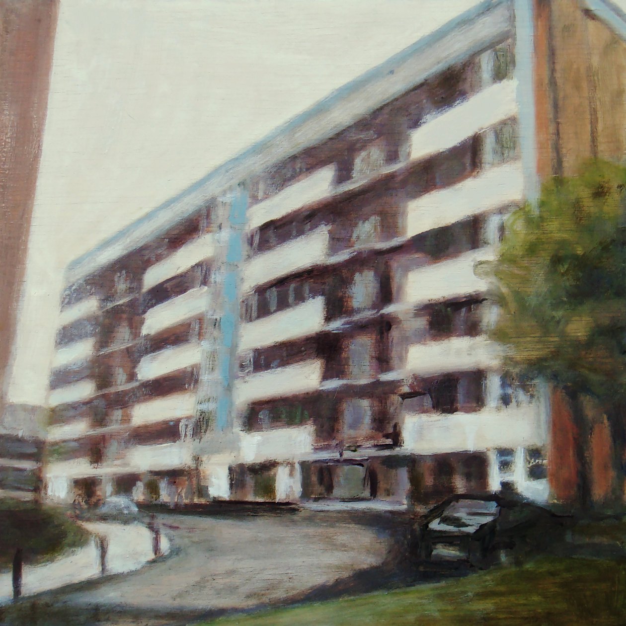 Un endroit pour vivre 43, 2012 (huile sur contreplaqué) - Trevor Burgess