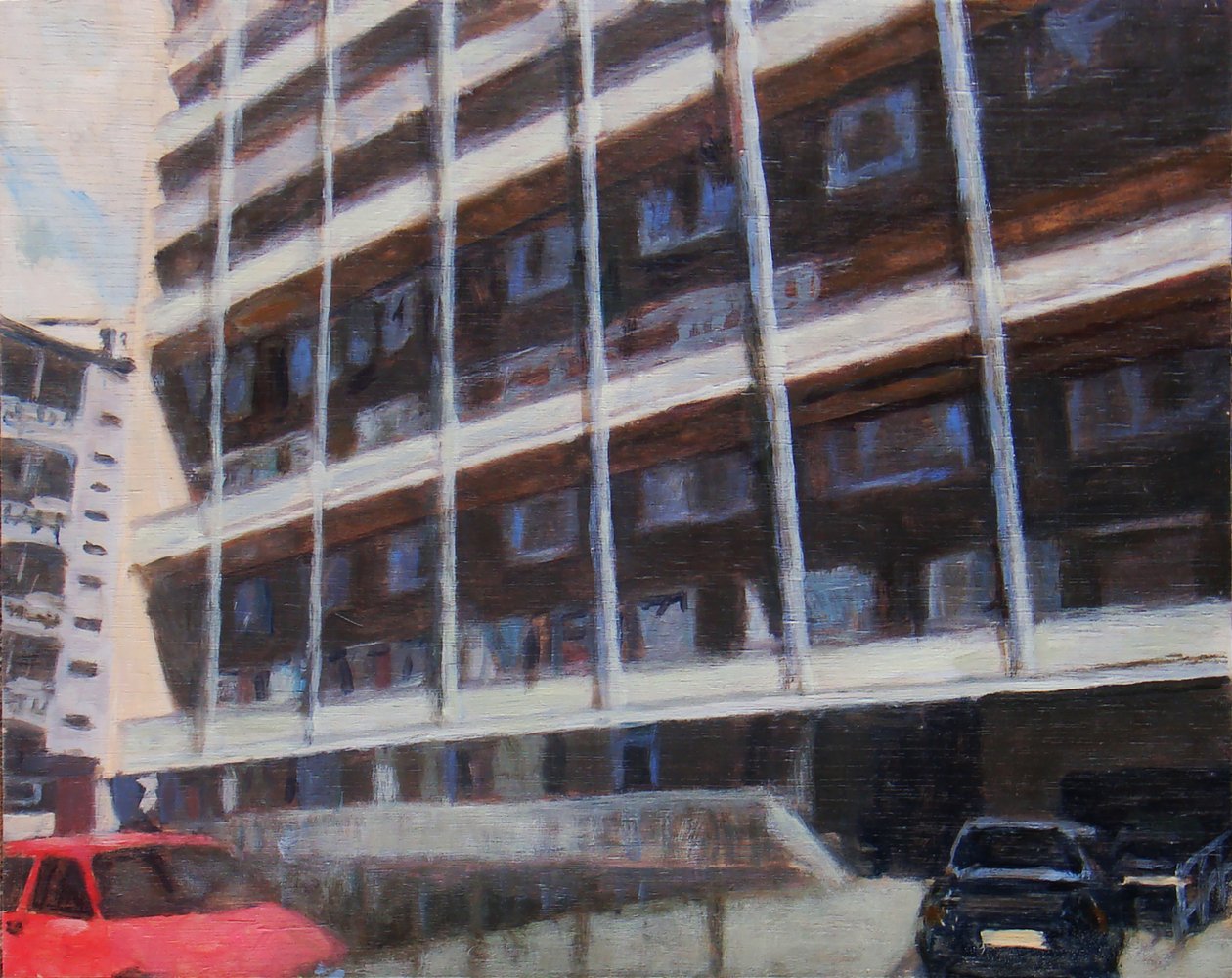 Un endroit pour vivre 46, 2012 (huile sur contreplaqué) - Trevor Burgess