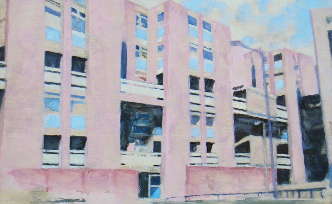 Un endroit pour vivre 8, 2011 (huile sur contreplaqué) - Trevor Burgess
