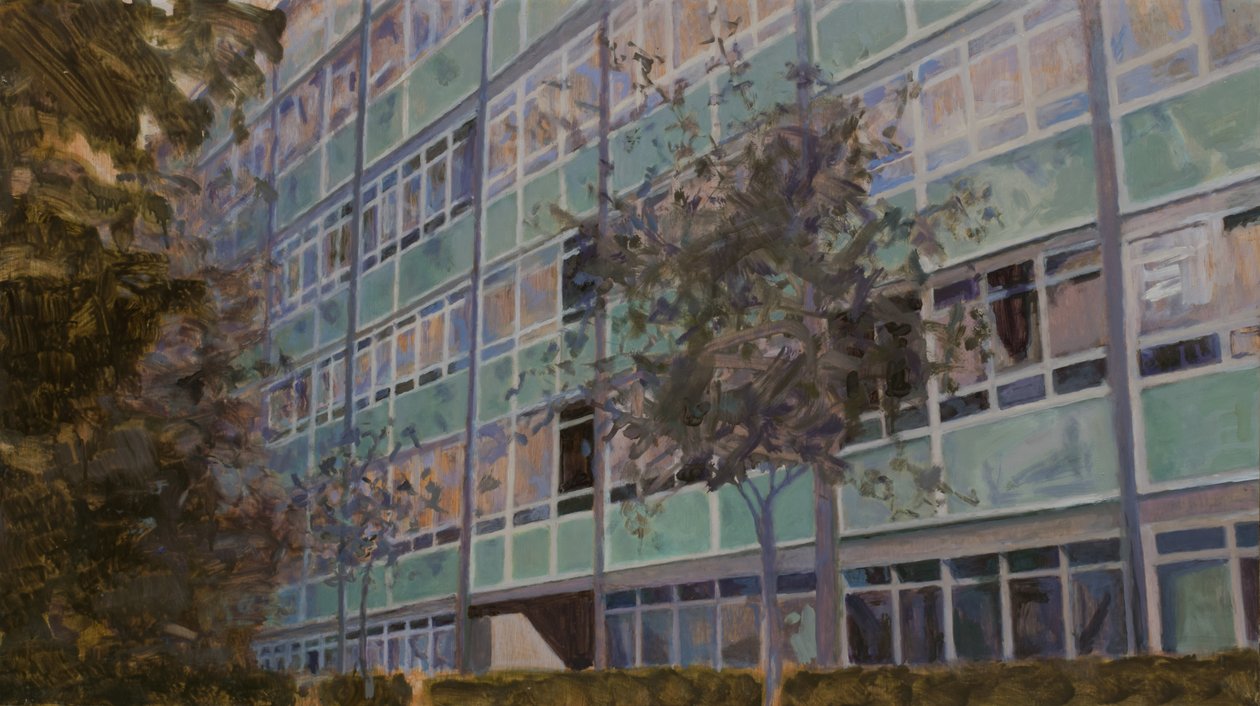 Un endroit pour vivre L6, 2013 (huile sur contreplaqué) - Trevor Burgess