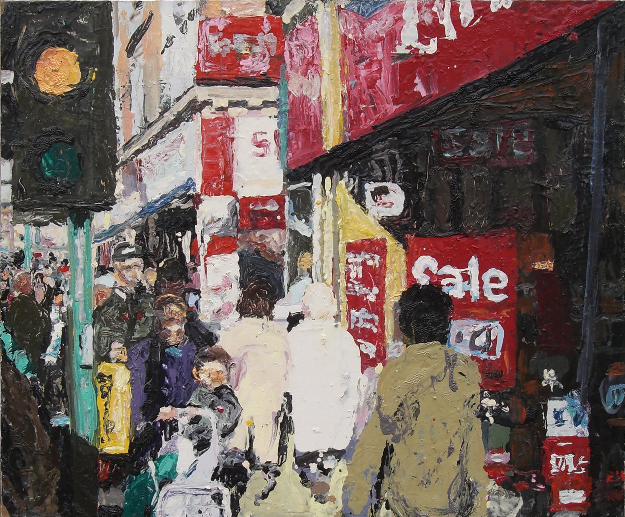 Vente, 2003 (huile sur carton) - Trevor Burgess