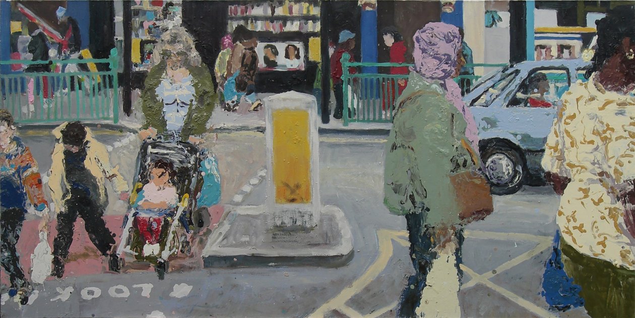 Rue, 2003 (huile sur toile) - Trevor Burgess