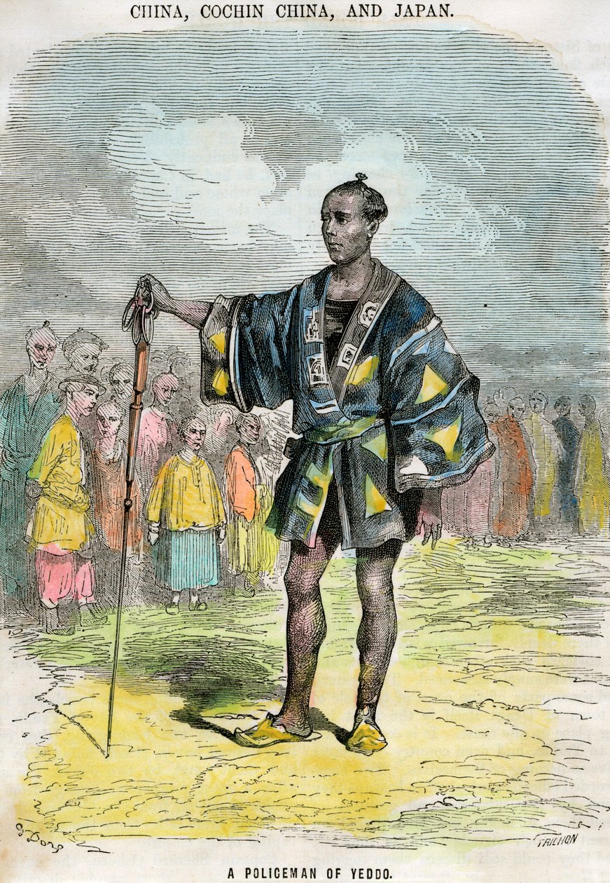 Un policier de Yeddo Edo, Japon, vers 1880 - Trichon