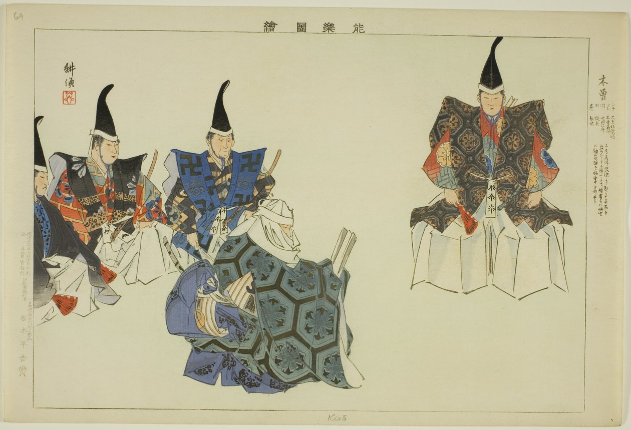 Kiso, de la série "Images de performances No (Nogaku Zue)" - Tsukioka Kogyo