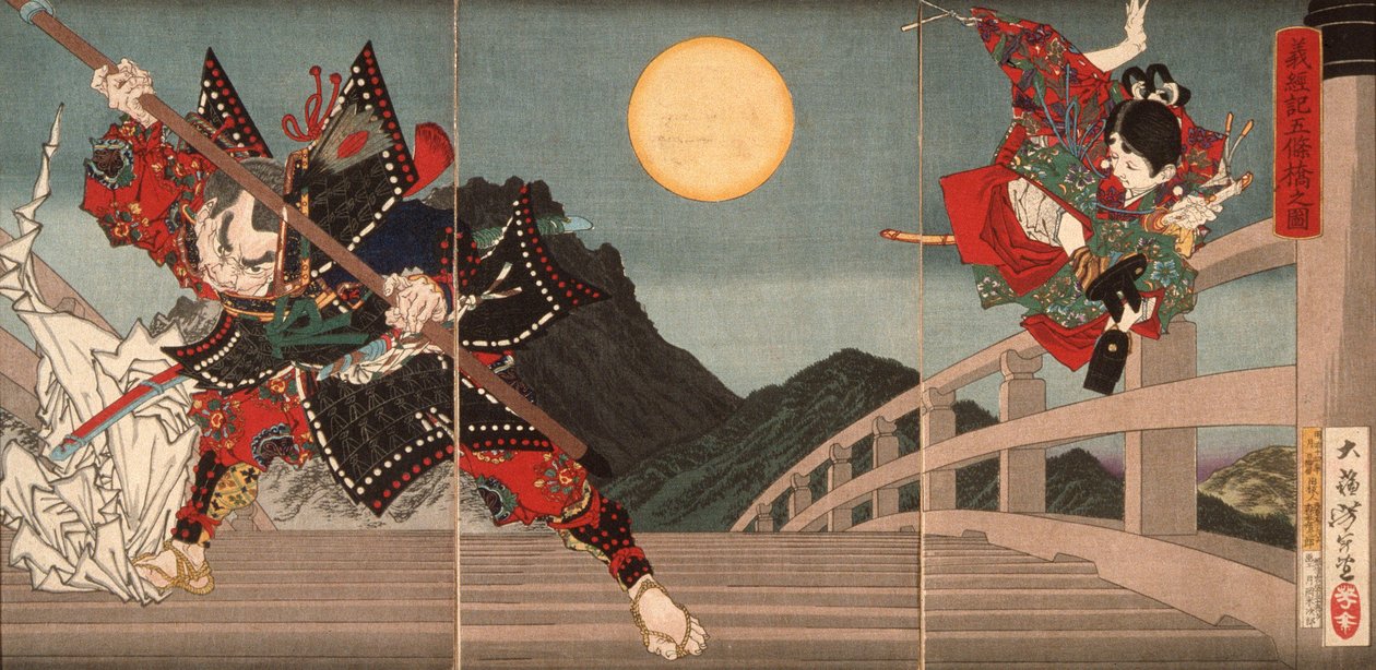Pont Gojō, un épisode de la vie de Yoshitsune - Tsukioka Yoshitoshi