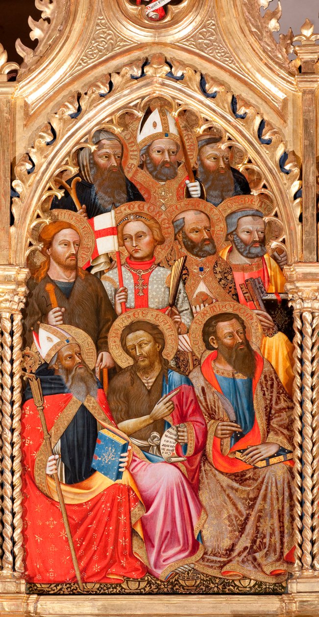 Saints, détail de la Vierge à l