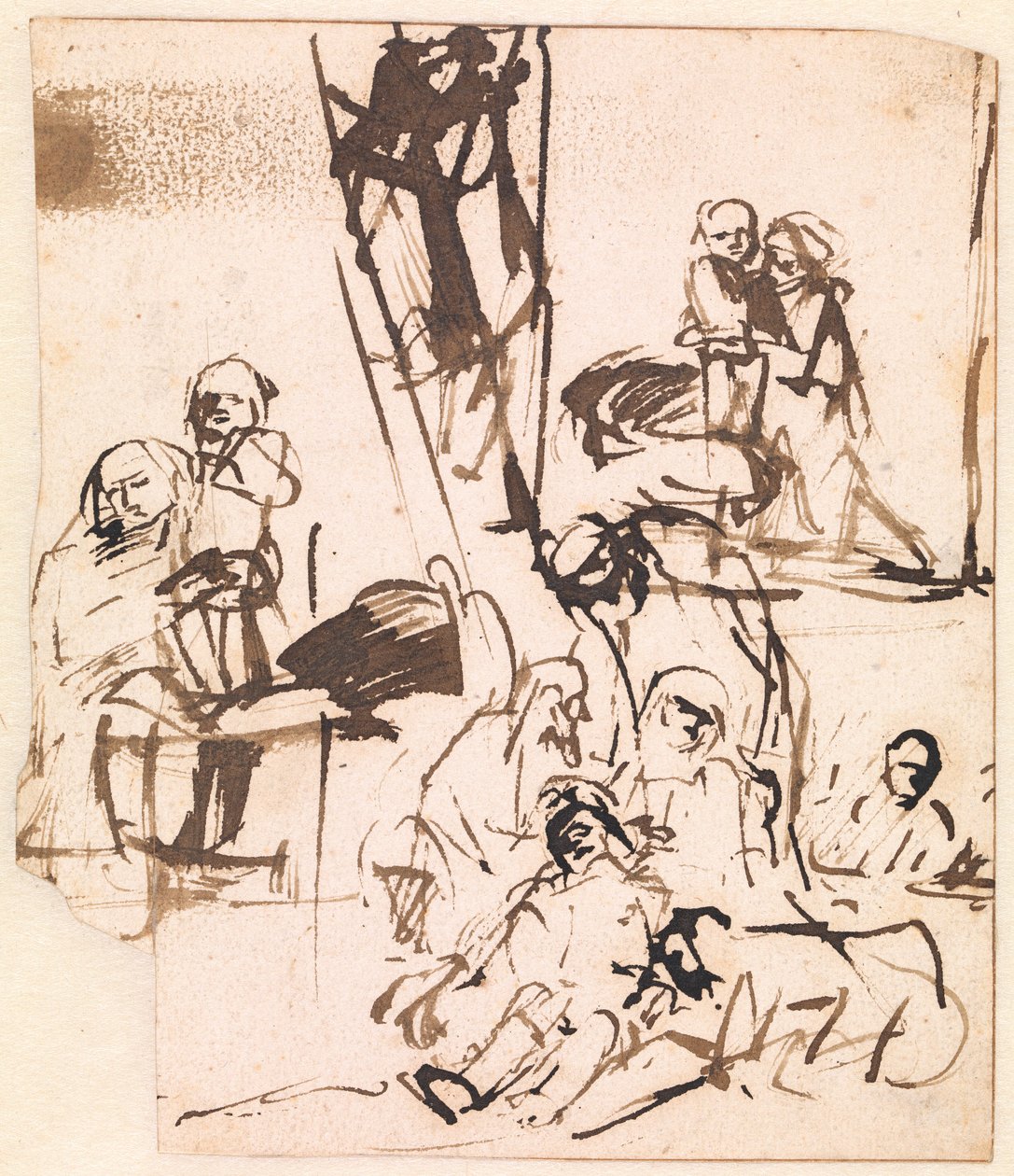 La Lamentation et deux études de Marie et l