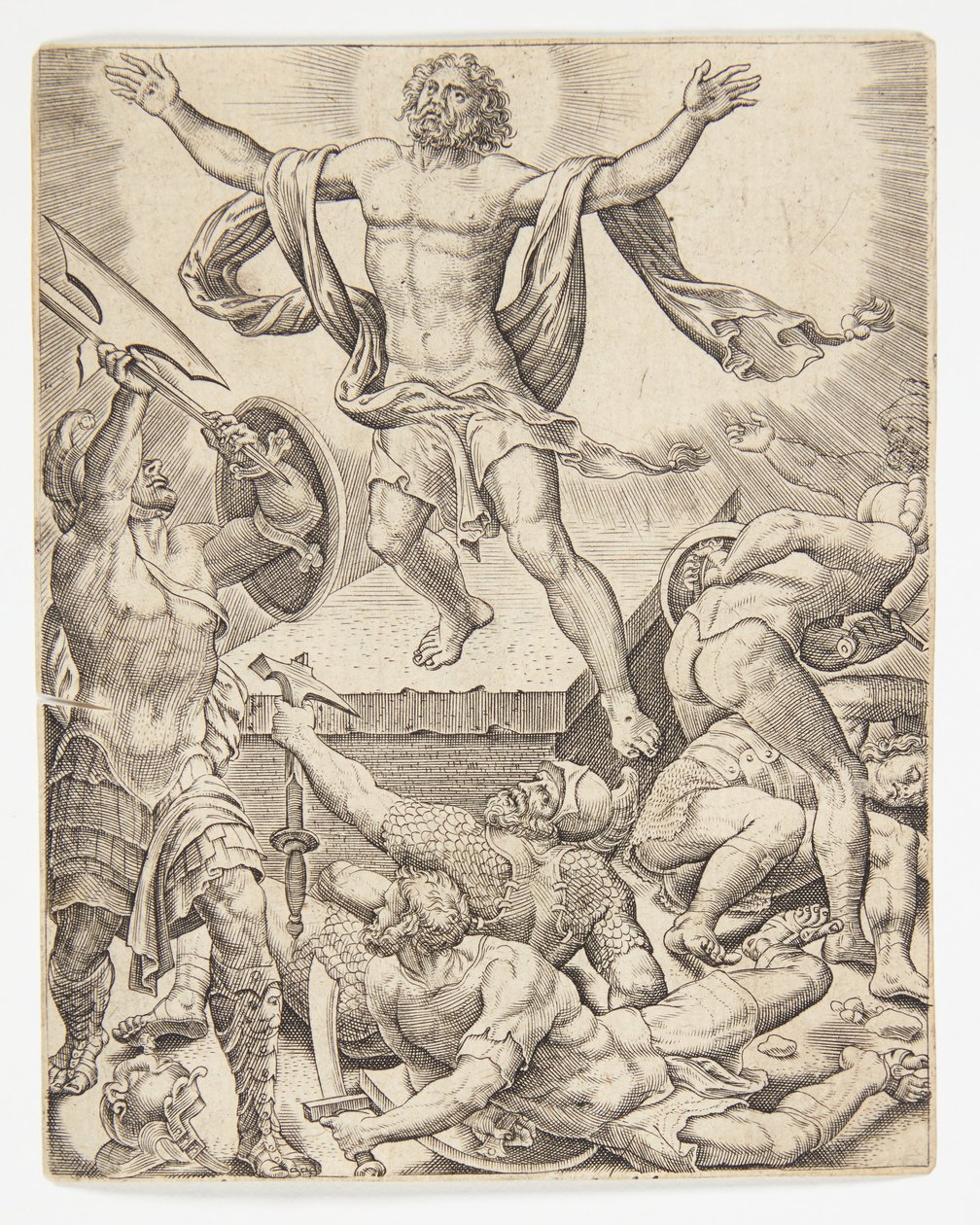 La résurrection - Ubekendt efter Dirck Volckertsz. Coornhert efter Maarten van Heemskerck