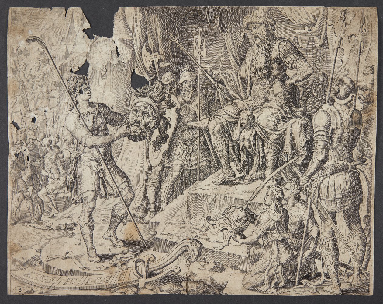 David décapitant Goliath - Ubekendt efter Maarten van Heemskerck