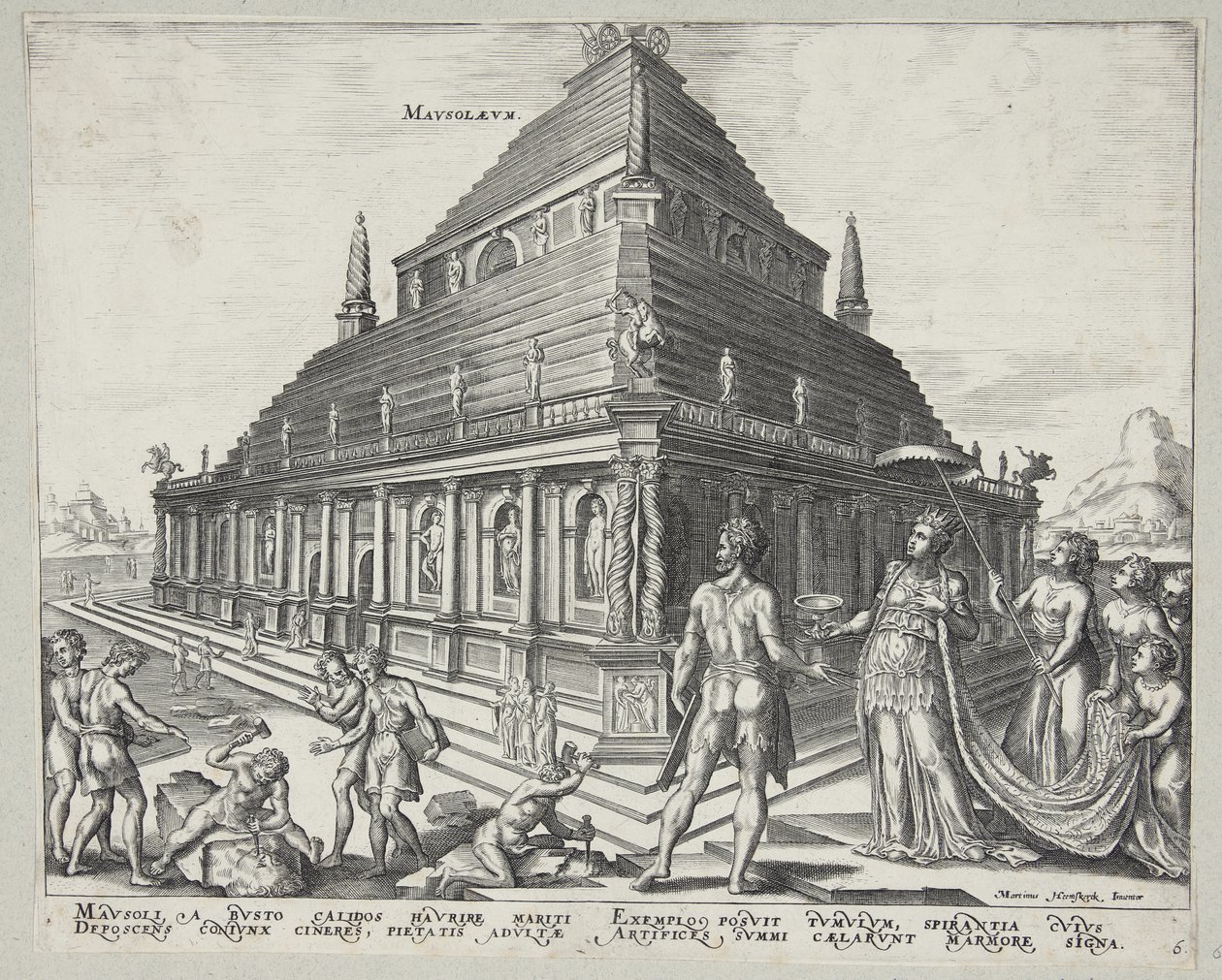 Les huit merveilles du monde - Ubekendt efter Philips Galle efter Maarten van Heemskerck