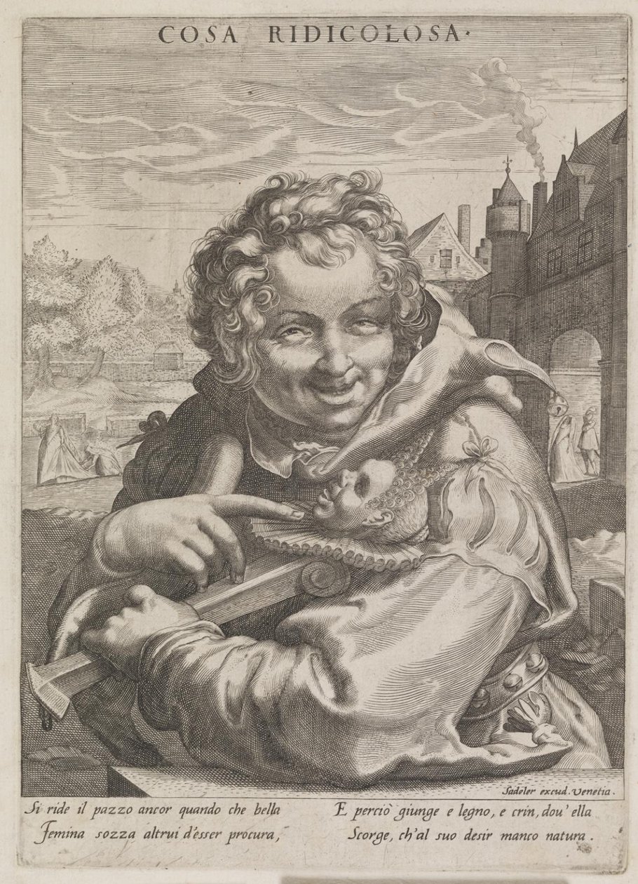 Bouffon avec un bonnet de fou - Ubekendt nederlandsk 1500 tallet