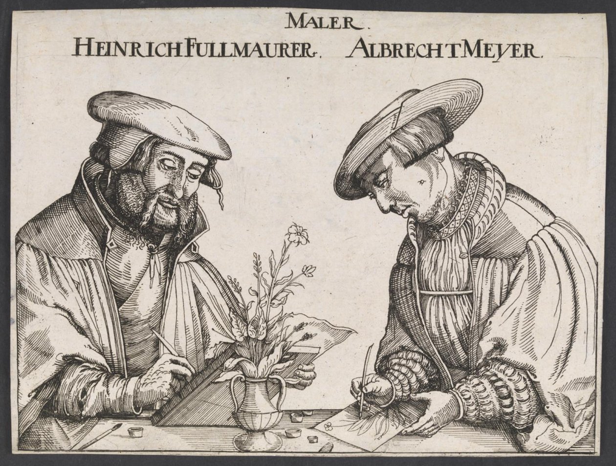 Portrait de Heinrich Füllmaurer et Albrecht Meyer - Ubekendt tysk 1500 tallet