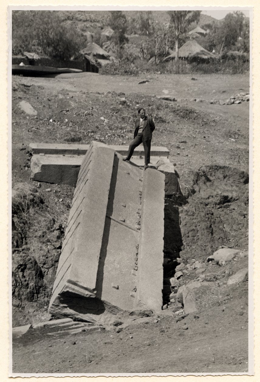 Fragment de stèle, Axum, Éthiopie, photographie d