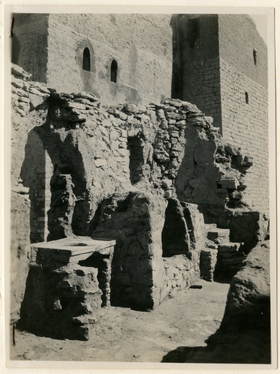 Ruines de la fabrique de sel, monastère de Saint-Siméon, Assouan, Égypte, photographie d