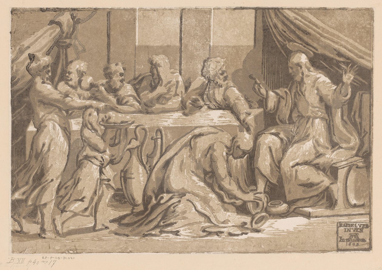 Christ oint par Marie Madeleine - Ugo da Carpi