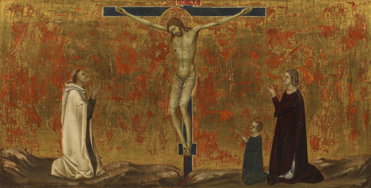 Christ crucifié avec donateurs - Ugolino di Nerio