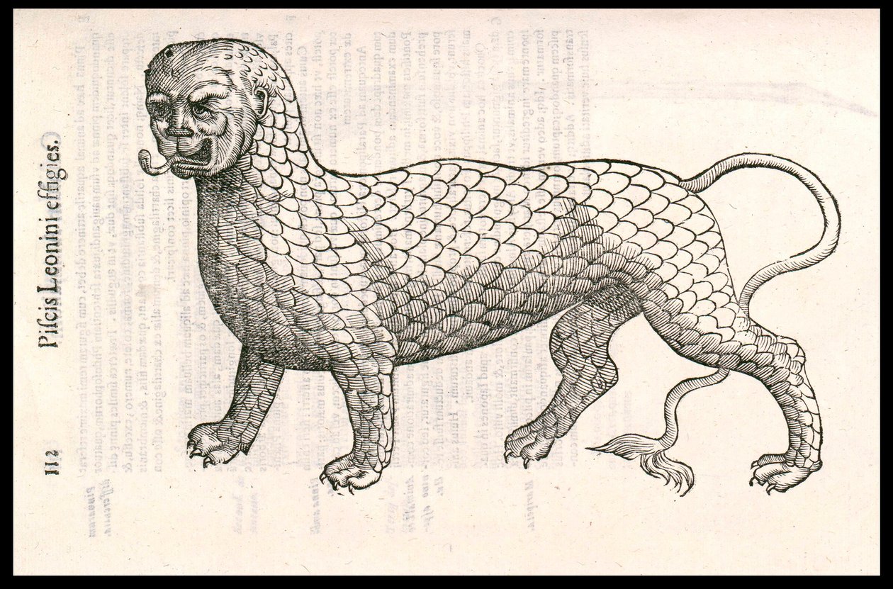 Créature monstrueuse : un lion couvert d