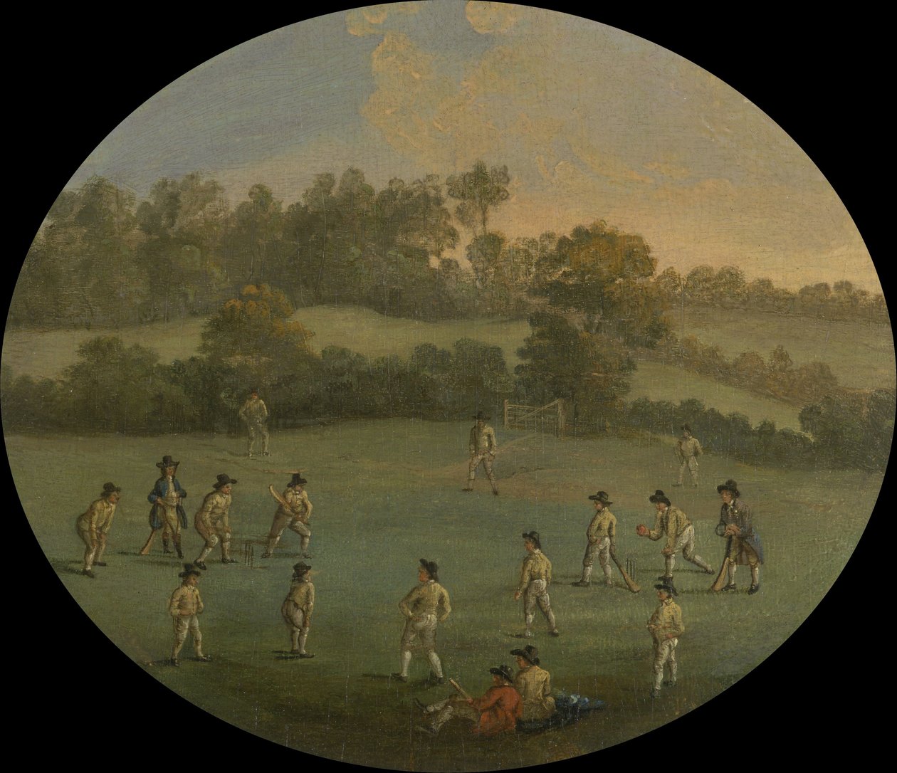 Un jeu de cricket (Le club de la Royal Academy à Marylebone Fields, maintenant Regents Park) - Unbekannt Unbekannt