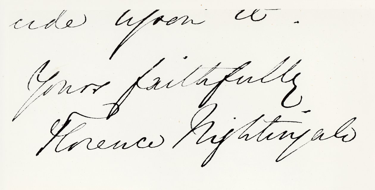 Signature de Florence Nightingale (1820-1910) - Unbekannt Unbekannt