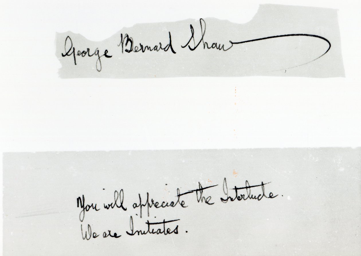 Signature de George Bernard Shaw - Unbekannt Unbekannt