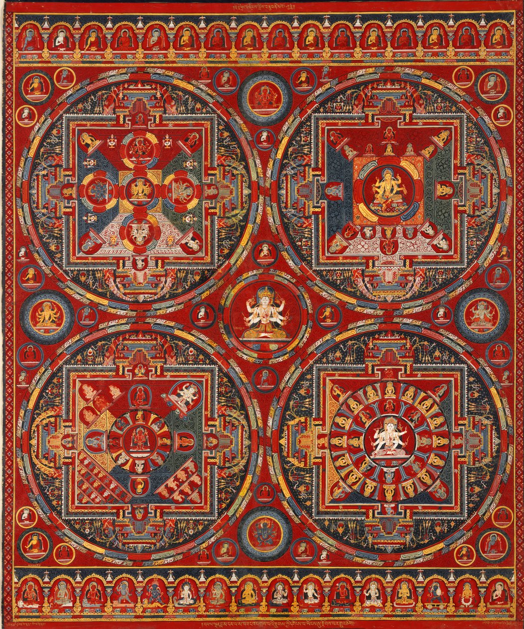Quatre Mandalas de la série Vajravali - Unbekannt Unbekannt