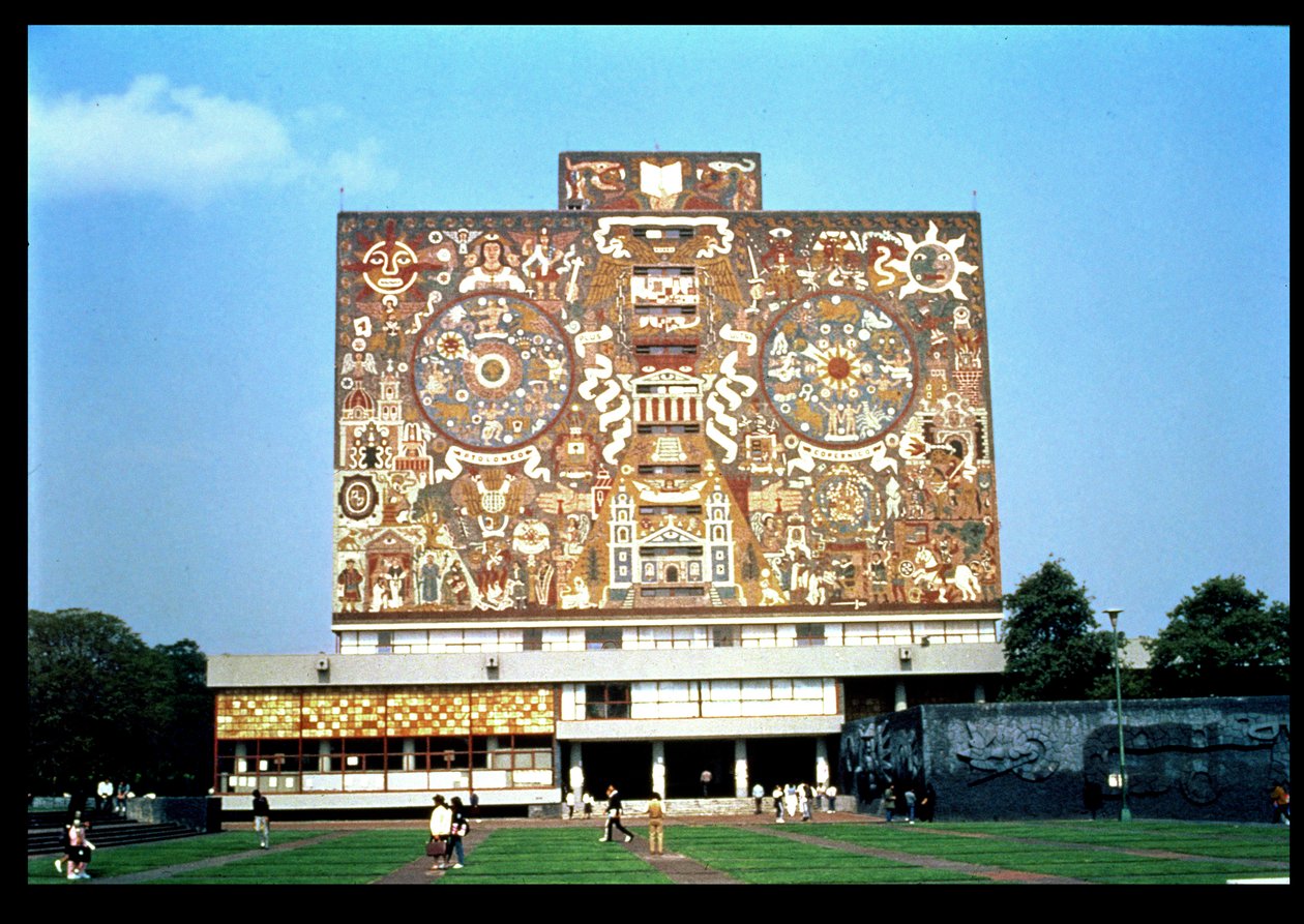 Mosaïque murale sur la façade de la Bibliothèque Centrale - Unbekannt Unbekannt