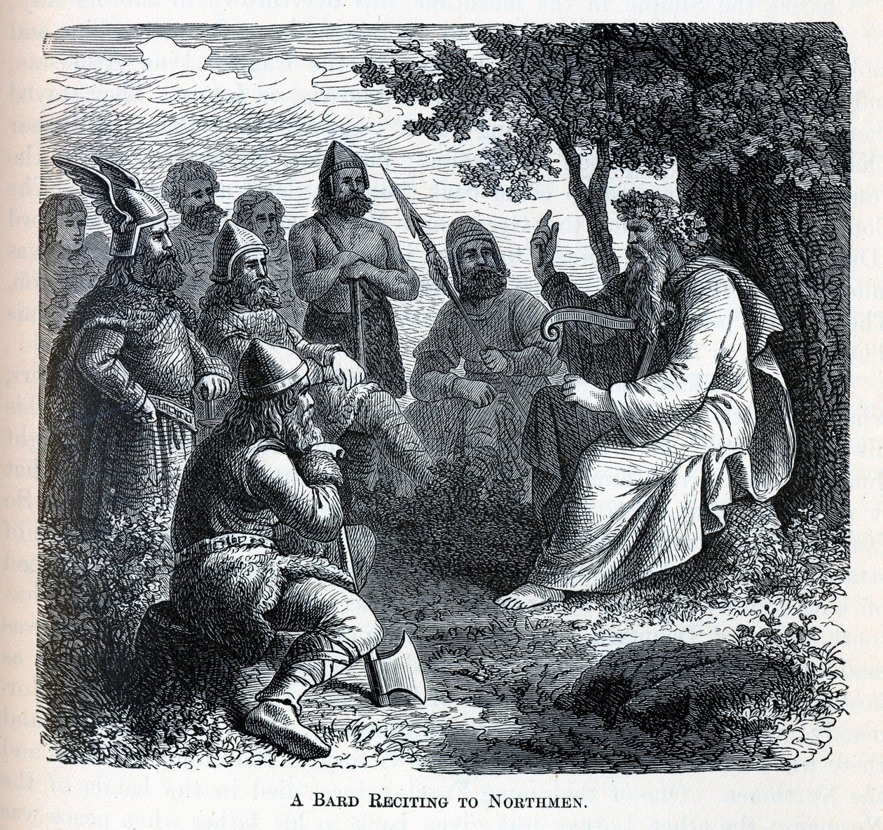 Un barde récitant aux Northmen, 1882 - Unbekannt