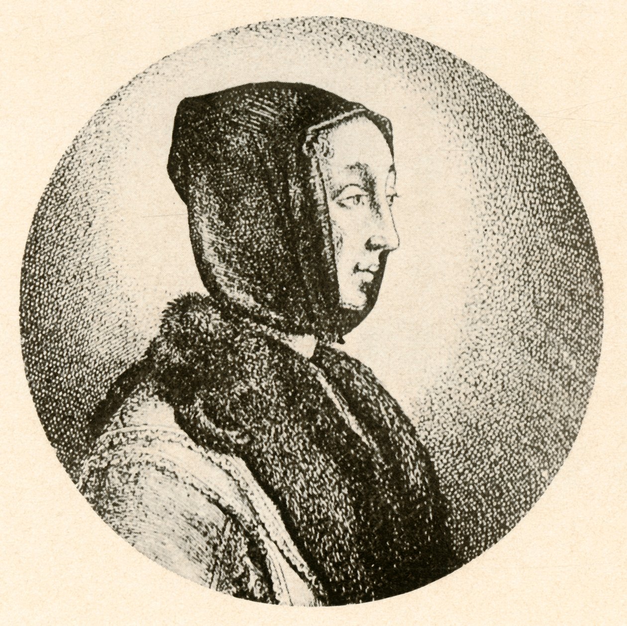 Dame hollandaise en manteau de fourrure et capuchon - Unbekannt