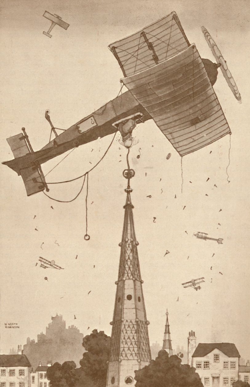Un Loop-the-Looper en profonde réflexion se grattant la tête sur un problème difficile, 1927 - Unbekannt