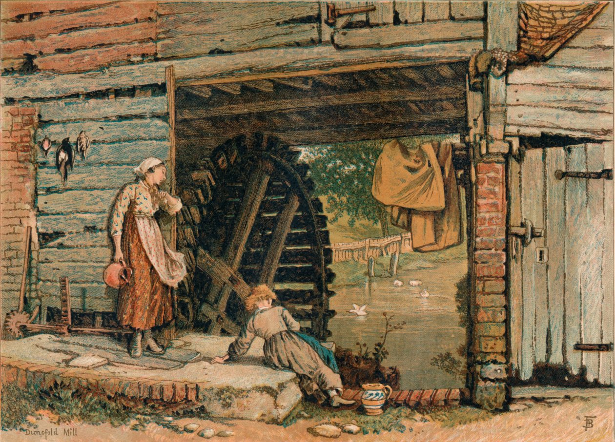 Un moulin à eau du Surrey, milieu-fin du 19e siècle - Unbekannt