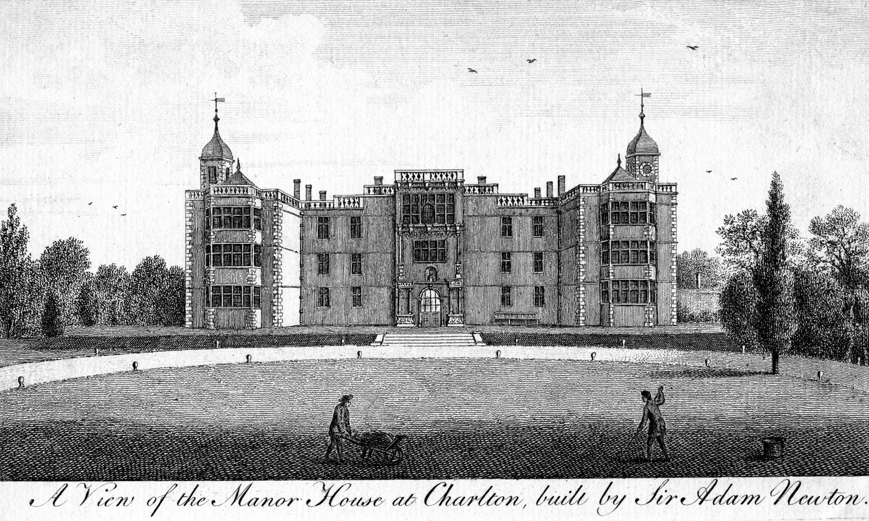 Vue de la maison de maître à Charlton, construite par Sir Adam Newton - Unbekannt
