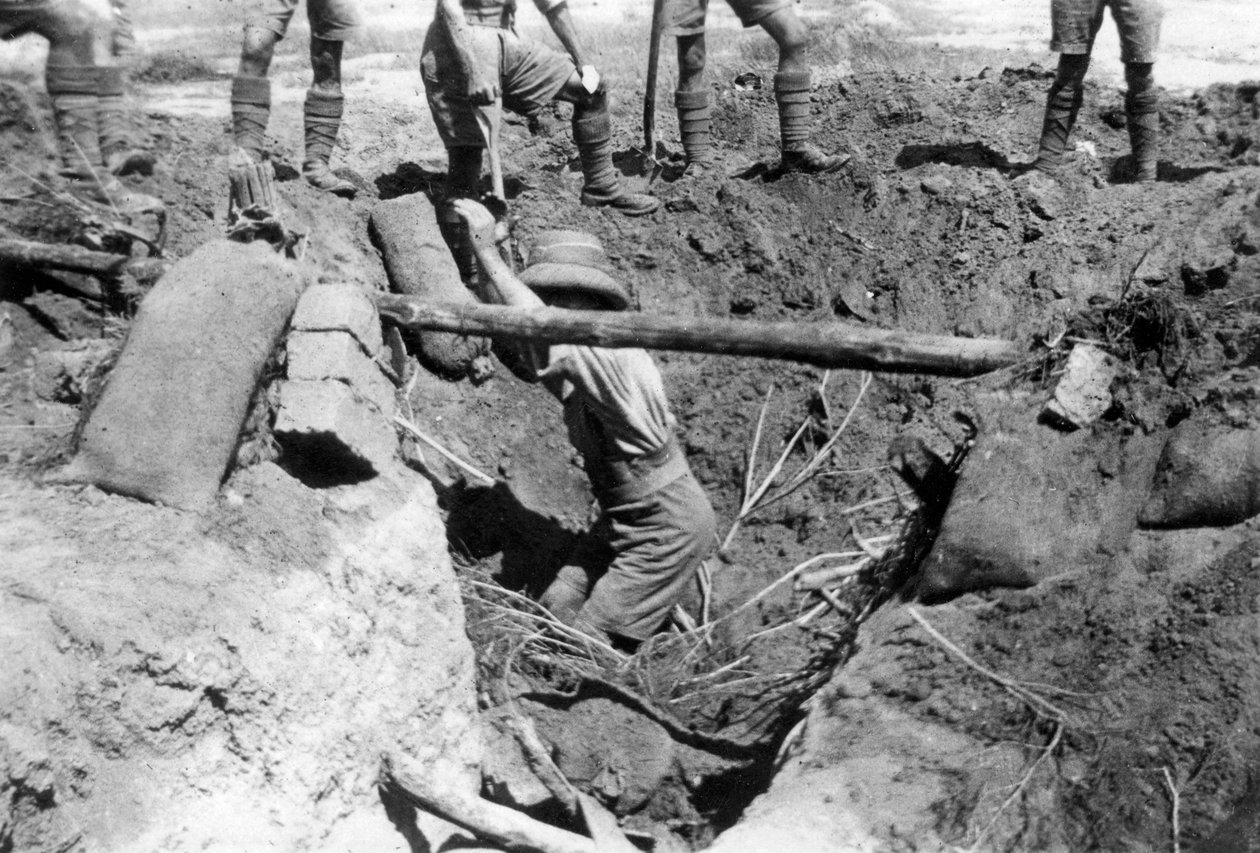 Un abri britannique effondré, Mésopotamie, Première Guerre mondiale, 1918 - Unbekannt