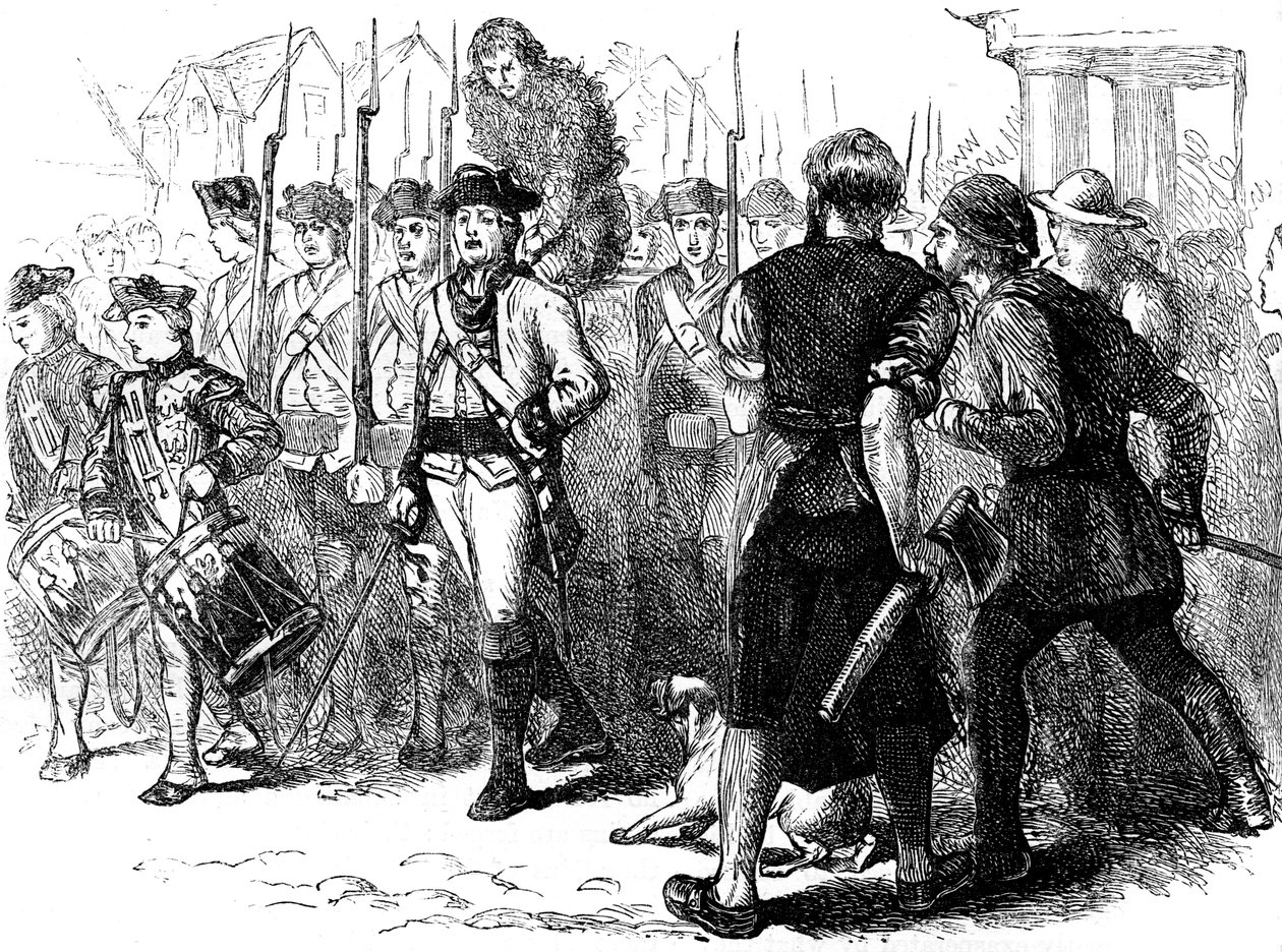 Un paysan goudronné et emplumé, Amérique, vers 1770 - Unbekannt