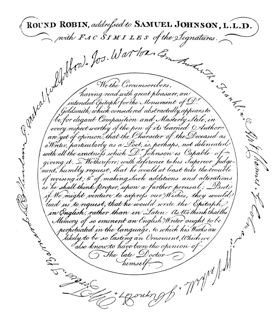 Fac-similé de la planche de la première édition de la Vie de Johnson de Boswell, 1907 - Unbekannt
