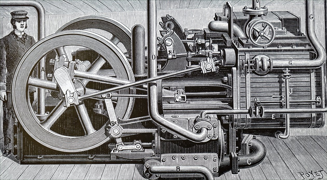 Une machine frigorifique pour navires transportant des cargaisons périssables - Unbekannt