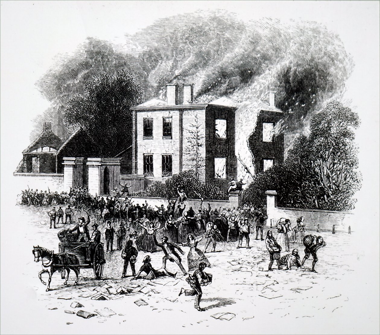 Une scène des émeutes de Birmingham de 1791 - Unbekannt