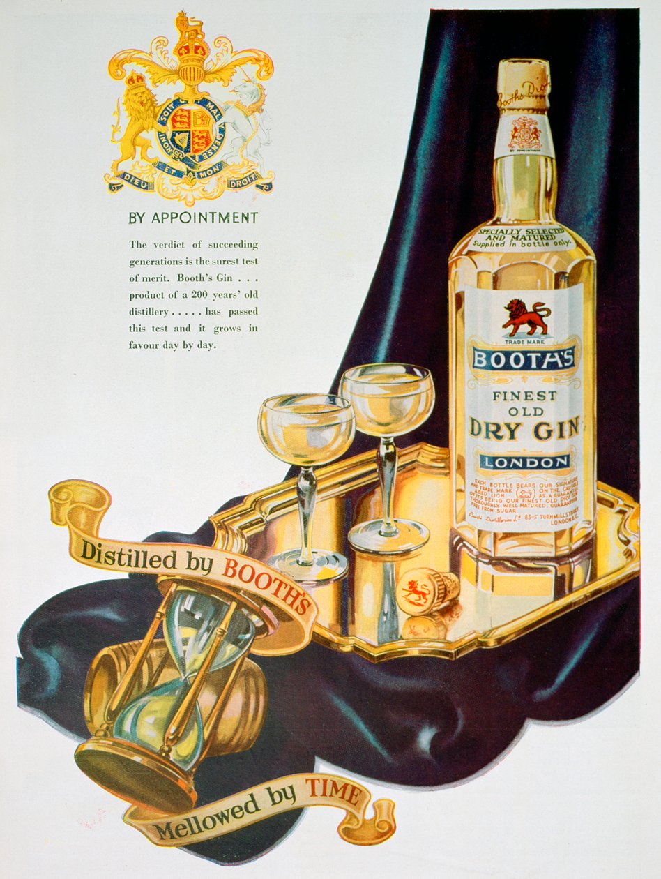 Publicité pour le gin Booths, 1935 - Unbekannt