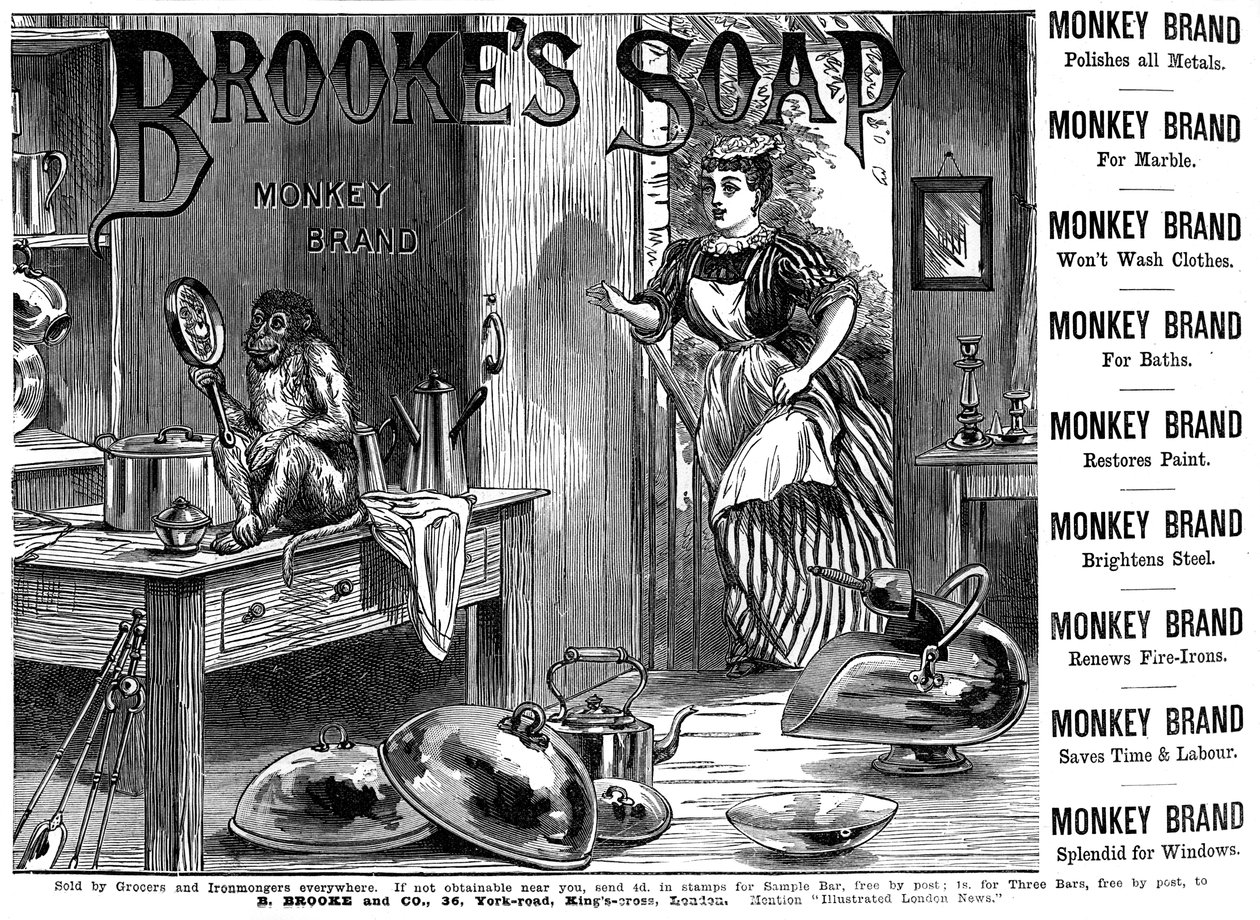 Publicité pour le savon Brookes Monkey Brand - Unbekannt
