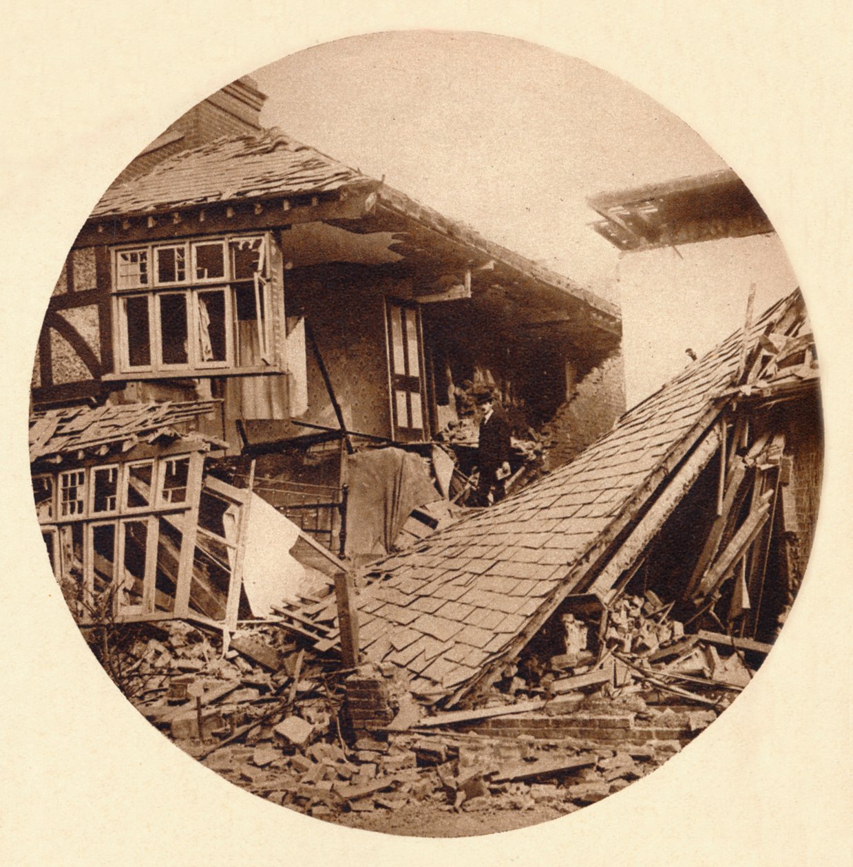 Dégâts de raid aérien à Croydon, 1915 1935 - Unbekannt