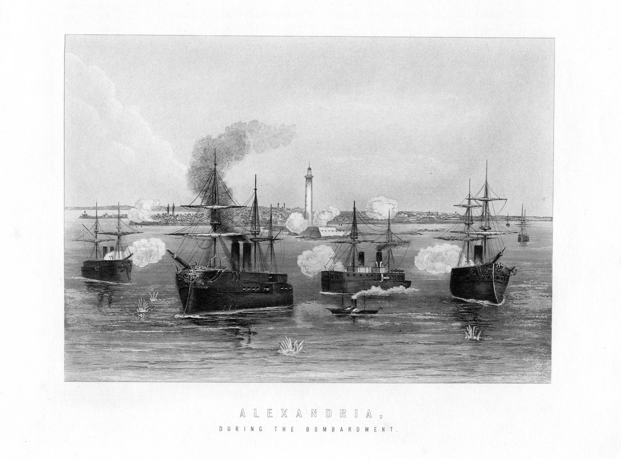 Alexandrie, pendant le bombardement, 1882, 19ème siècle - Unbekannt