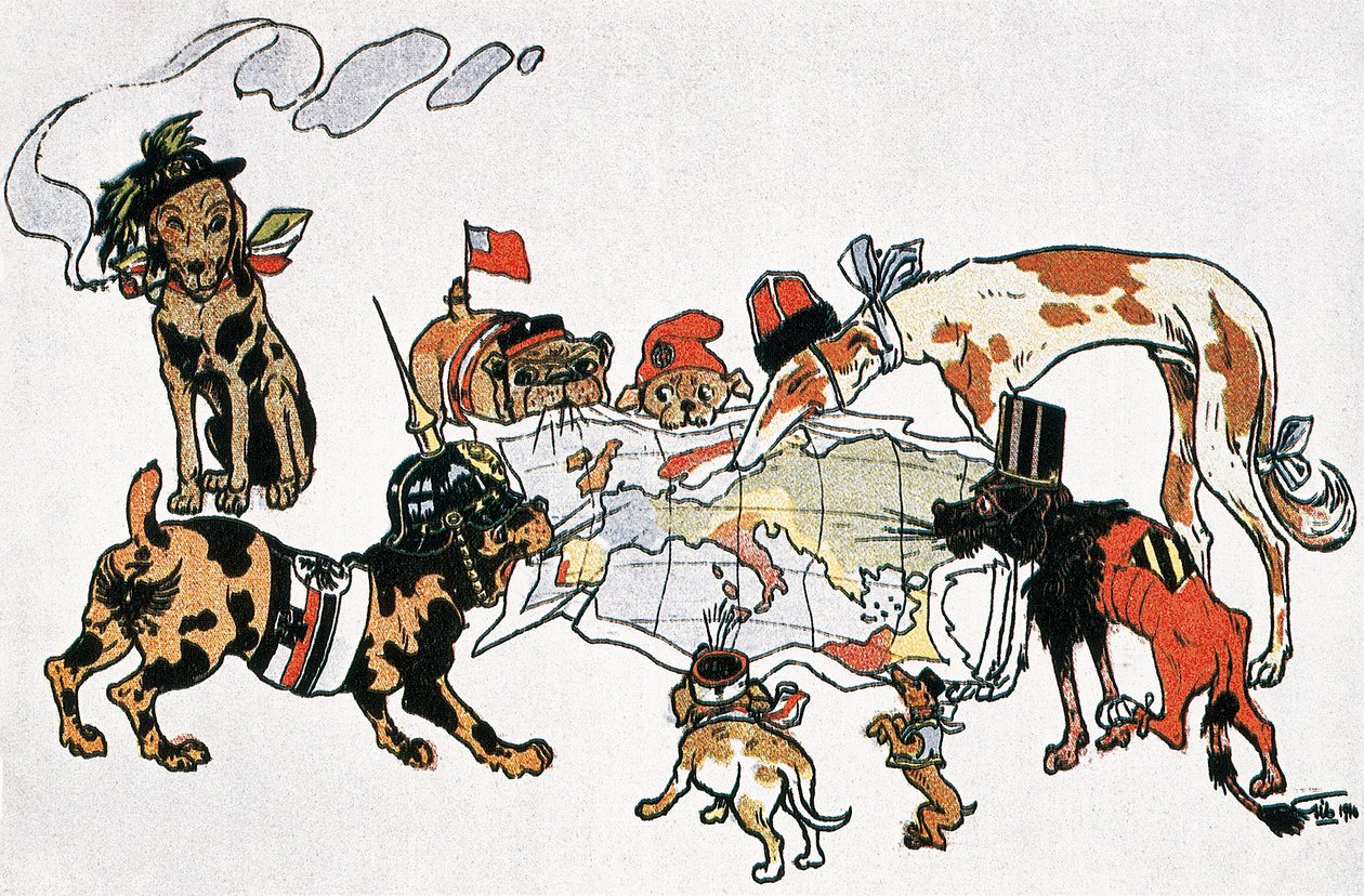 Caricature allégorique de la Première Guerre mondiale - Unbekannt