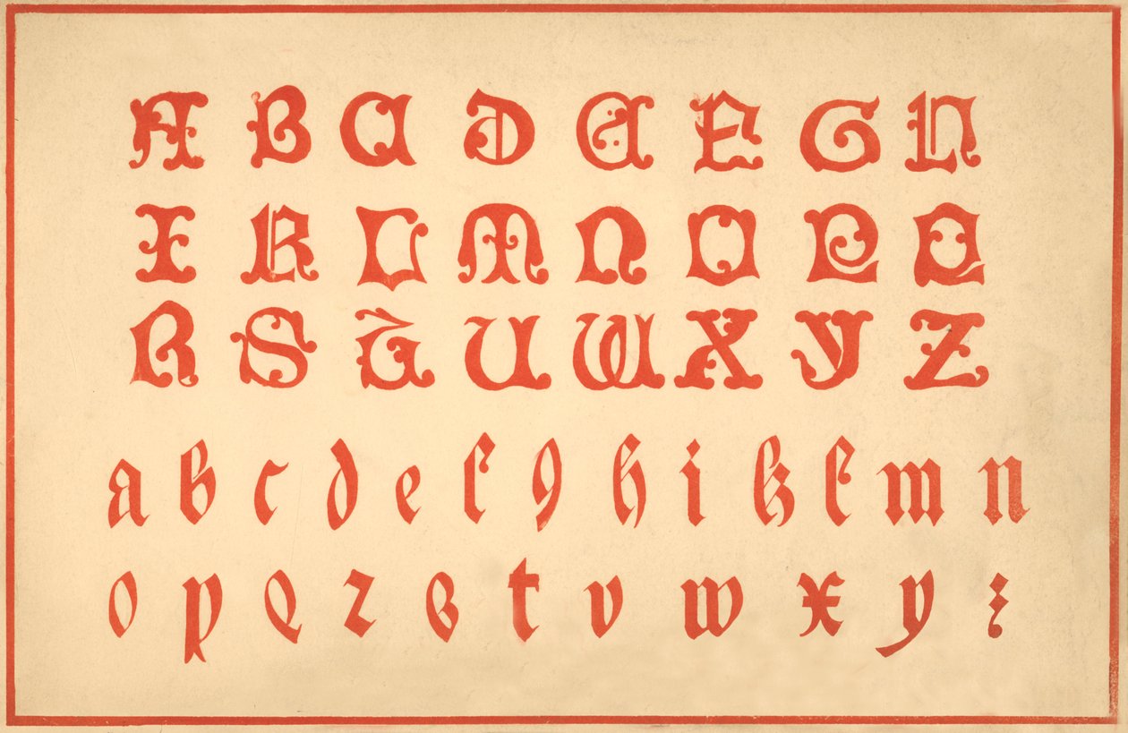 Alphabet, lettres A-Z, majuscules et minuscules - Unbekannt