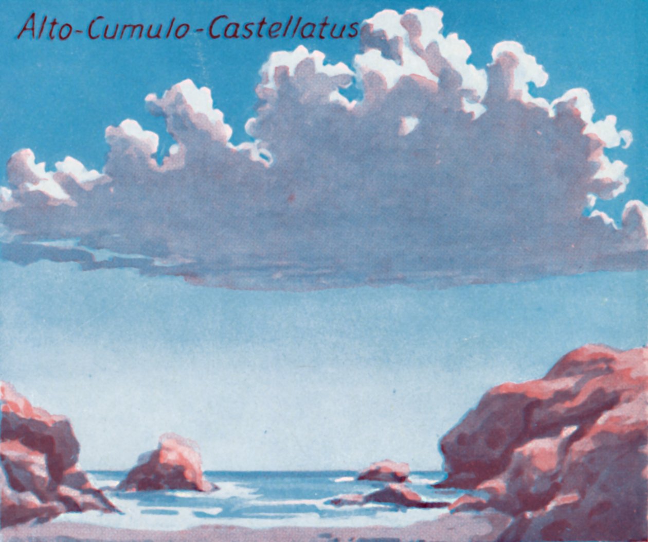 Alto-Cumulo-Castellatus - Une douzaine des principales formes de nuages dans le ciel, 1935 - Unbekannt