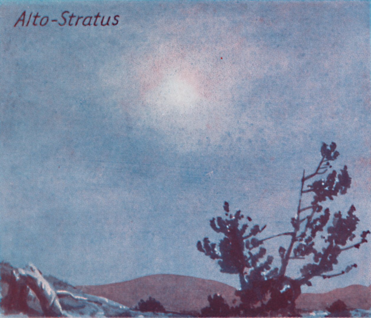 Alto-Stratus - Une douzaine des principales formes de nuages dans le ciel, 1935 - Unbekannt