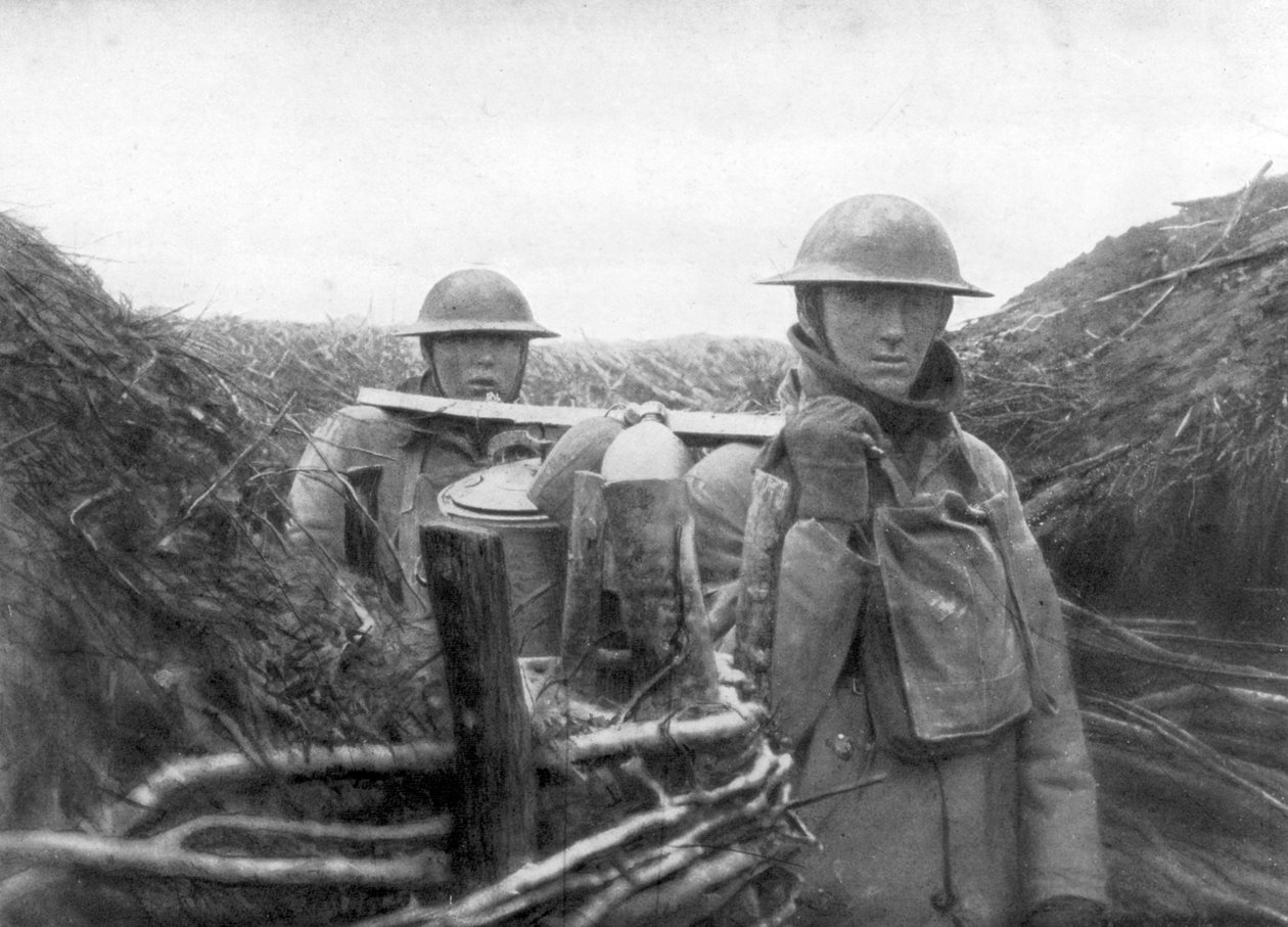 Troupes américaines au front distribuant de la soupe à leurs camarades, 1917-1918 - Unbekannt